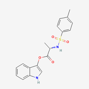 (S)-1H-Indol-3-yl 2-(4-methylphenylsulfonamido)propanoate chemical structure (CAS 75062-54-3)