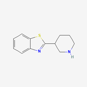 2-(Piperidin-3-yl)benzo[d]thiazole chemical structure (CAS 750640-97-2)