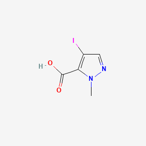 4-Iodo-1-methyl-1H-pyrazole-5-carboxylic acid chemical structure (CAS 75092-30-7)