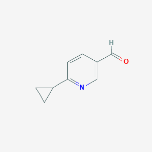 6-Cyclopropylnicotinaldehyde chemical structure (CAS 75097-19-7)