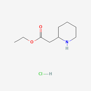 2-Piperidineacetic acid ethyl ester hydrochloride chemical structure (CAS 7511-13-9)