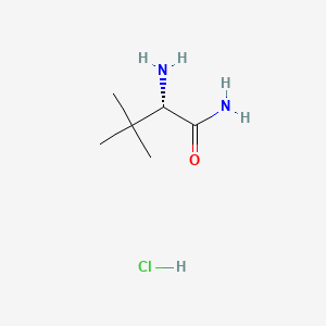 (S)-2-Amino-3,3-dimethylbutanamide hydrochloride chemical structure (CAS 75158-12-2)