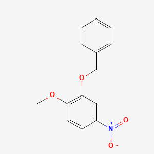 2-(Benzyloxy)-1-methoxy-4-nitrobenzene chemical structure (CAS 75167-86-1)