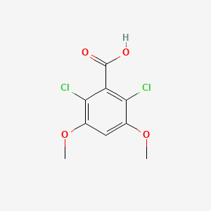 2,6-dichloro-3,5-dimethoxybenzoic acid chemical structure (CAS 75177-59-2)