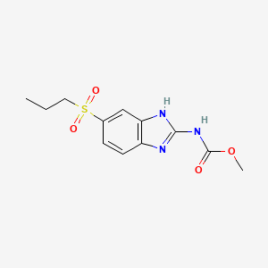 Methyl (6-(propylsulfonyl)-1H-benzo[d]imidazol-2-yl)carbamate chemical structure (CAS 75184-71-3)