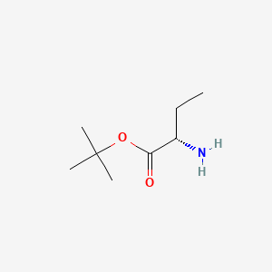 (S)-tert-Butyl 2-aminobutanoate chemical structure (CAS 75190-94-2)