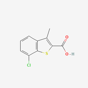 7-Chloro-3-methylbenzo[b]thiophene-2-carboxylic acid chemical structure (CAS 752135-41-4)