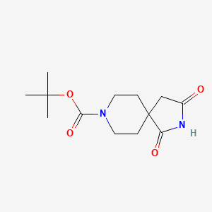 tert-Butyl 1,3-dioxo-2,8-diazaspiro[4.5]decane-8-carboxylate chemical structure (CAS 752234-60-9)