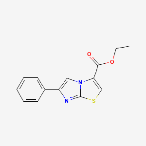 Ethyl 6-phenylimidazo[2,1-b]thiazole-3-carboxylate chemical structure (CAS 752244-05-6)