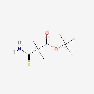 tert-Butyl 2-carbamothioyl-2,2-dimethylacetate chemical structure (CAS 75235-67-5)