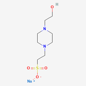 Sodium 2-(4-(2-hydroxyethyl)piperazin-1-yl)ethanesulfonate chemical structure (CAS 75277-39-3)