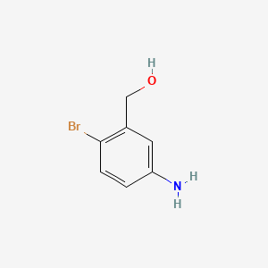 (5-Amino-2-bromophenyl)methanol chemical structure (CAS 752969-45-2)