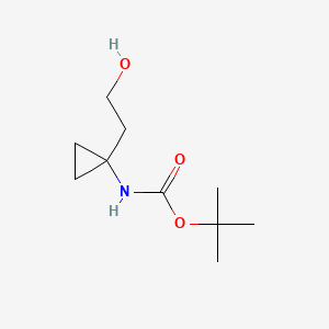 tert-Butyl (1-(2-hydroxyethyl)cyclopropyl)carbamate chemical structure (CAS 753023-57-3)