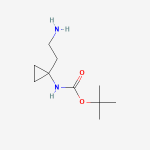 tert-Butyl (1-(2-aminoethyl)cyclopropyl)carbamate chemical structure (CAS 753023-60-8)