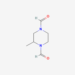 2-MEthylpiperazine-1,4-dicarbaldehyde chemical structure (CAS 75336-90-2)