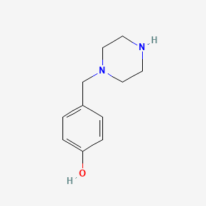 4-(Piperazin-1-ylmethyl)phenol chemical structure (CAS 75341-33-2)