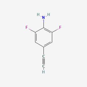 4-Ethynyl-2,6-difluoroaniline chemical structure (CAS 753501-37-0)