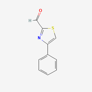 4-Phenylthiazole-2-carbaldehyde chemical structure (CAS 75390-44-2)
