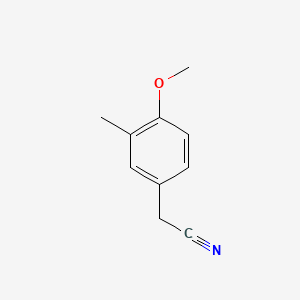 2-(4-Methoxy-3-methylphenyl)acetonitrile chemical structure (CAS 75391-57-0)
