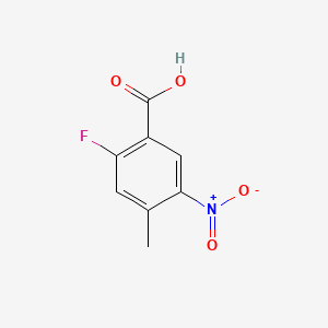 2-Fluoro-4-methyl-5-nitrobenzoic acid chemical structure (CAS 753924-40-2)