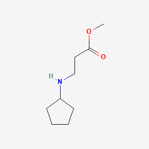 Methyl 3-(cyclopentylamino)propanoate chemical structure (CAS 754125-43-4)