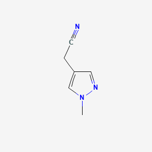 2-(1-Methyl-1H-pyrazol-4-yl)acetonitrile chemical structure (CAS 754159-15-4)