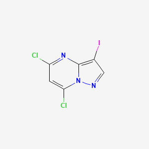 5,7-Dichloro-3-iodopyrazolo[1,5-a]pyrimidine chemical structure (CAS 754211-05-7)
