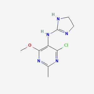 4-Chloro-N-(4,5-dihydro-1H-imidazol-2-yl)-6-methoxy-2-methylpyrimidin-5-amine chemical structure (CAS 75438-57-2)