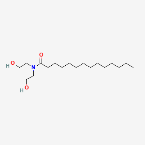 N,N-Bis(2-hydroxyethyl)tetradecanamide chemical structure (CAS 7545-23-5)