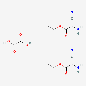Ethyl 2-amino-2-cyanoacetate hemioxalate chemical structure (CAS 75470-88-1)