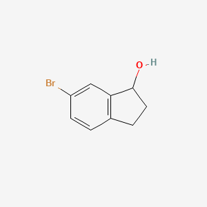 6-Bromo-2,3-dihydro-1H-inden-1-ol chemical structure (CAS 75476-86-7)