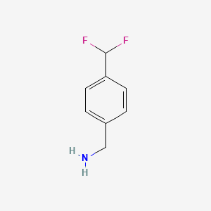 (4-(Difluoromethyl)phenyl)methanamine chemical structure (CAS 754920-30-4)