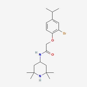 2-(2-Bromo-4-isopropylphenoxy)-N-(2,2,6,6-tetramethylpiperidin-4-yl)acetamide chemical structure (CAS 755002-90-5)