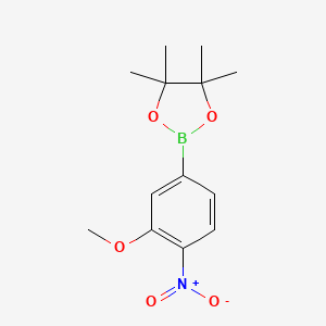 2-(3-Methoxy-4-nitrophenyl)-4,4,5,5-tetramethyl-1,3,2-dioxaborolane chemical structure (CAS 755026-96-1)