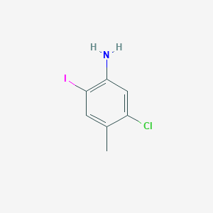 5-Chloro-2-iodo-4-methylaniline chemical structure (CAS 755031-80-2)