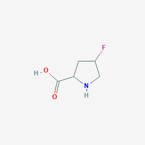 4-Fluoropyrrolidine-2-carboxylic acid chemical structure (CAS 7553-49-3)