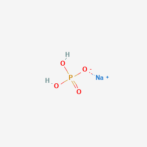 Sodium dihydrogenphosphate chemical structure (CAS 7558-80-7)