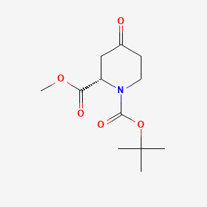 (S)-1-tert-Butyl 2-methyl 4-oxopiperidine-1,2-dicarboxylate chemical structure (CAS 756486-14-3)