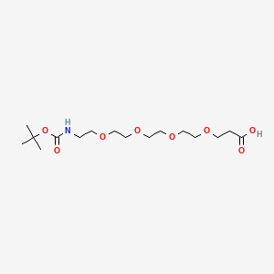 2,2-Dimethyl-4-oxo-3,8,11,14,17-pentaoxa-5-azaicosan-20-oic acid chemical structure (CAS 756525-91-4)