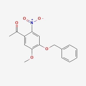 1-(4-(Benzyloxy)-5-methoxy-2-nitrophenyl)ethanone chemical structure (CAS 75665-88-2)