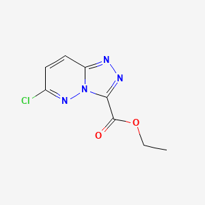 Ethyl 6-chloro-[1,2,4]triazolo[4,3-b]pyridazine-3-carboxylate chemical structure (CAS 75680-93-2)