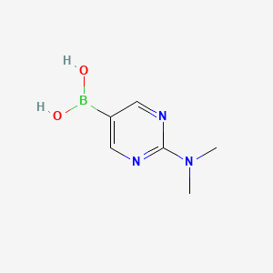 (2-(Dimethylamino)pyrimidin-5-yl)boronic acid chemical structure (CAS 756817-82-0)