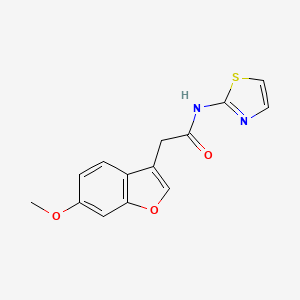 2-(6-Methoxybenzofuran-3-yl)-N-(thiazol-2-yl)acetamide chemical structure (CAS 756865-45-9)
