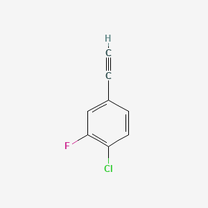1-Chloro-4-ethynyl-2-fluoro-benzene chemical structure (CAS 756895-72-4)