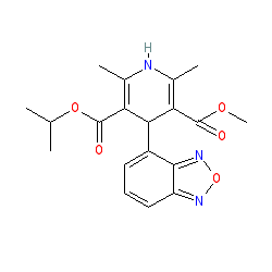 3-Isopropyl 5-methyl 4-(benzo[c][1,2,5]oxadiazol-4-yl)-2,6-dimethyl-1,4-dihydropyridine-3,5-dicarboxylate chemical structure (CAS 75695-93-1)