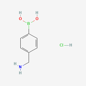 4-Aminomethylphenylboronic acid hydrochloride chemical structure (CAS 75705-21-4)