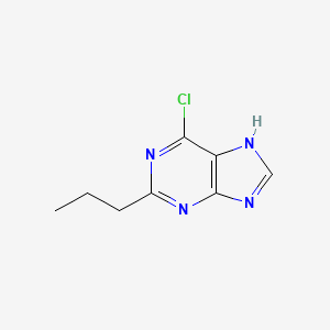 6-Chloro-2-propyl-9H-purine chemical structure (CAS 757184-60-4)