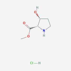 (2S,3R)-Methyl 3-hydroxypyrrolidine-2-carboxylate hydrochloride chemical structure (CAS 757961-41-4)