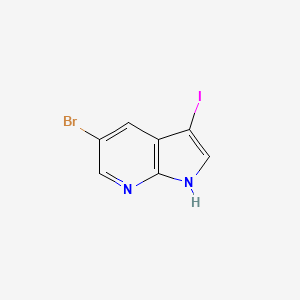 5-Bromo-3-iodo-1H-pyrrolo[2,3-b]pyridine chemical structure (CAS 757978-18-0)
