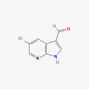 5-Bromo-1H-pyrrolo[2,3-b]pyridine-3-carbaldehyde chemical structure (CAS 757978-33-9)